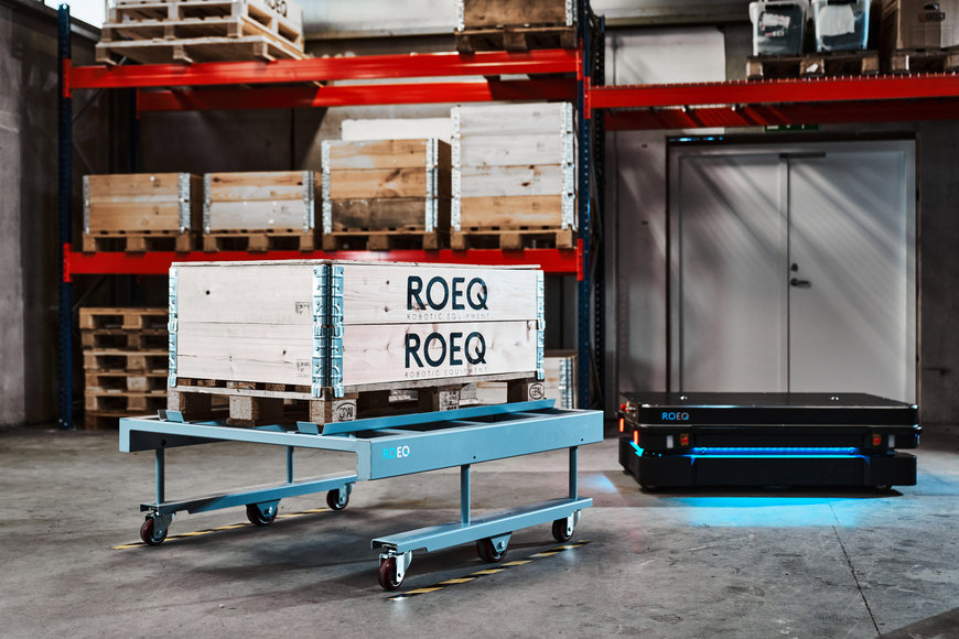 ROEQ augmente la charge utile et les capacités de levage des robots mobiles autonomes avec deux nouveaux équipements